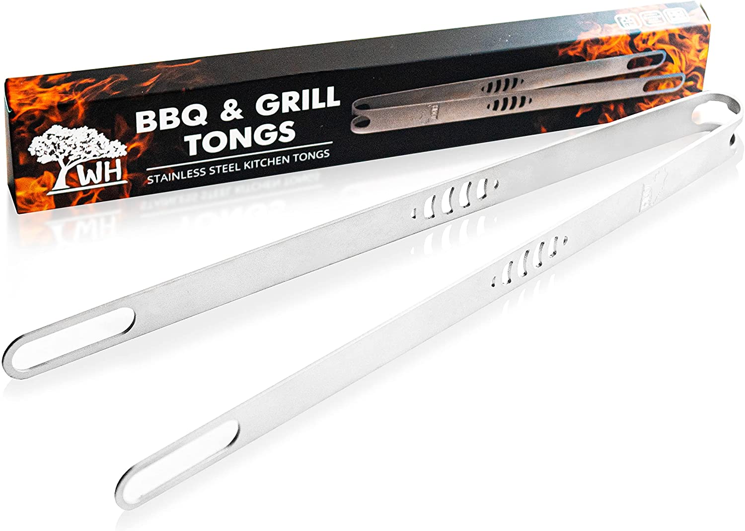 WOODHOT Stainless Steel BBQ Grill Tongs